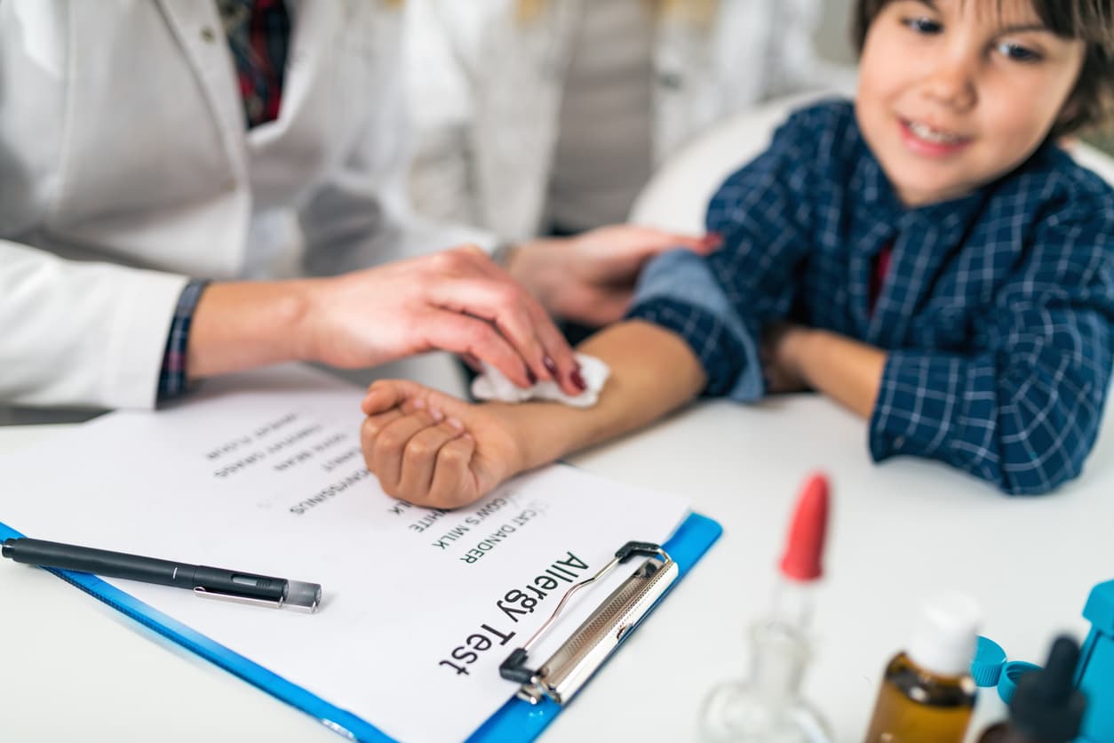 Demonstration of allergy test